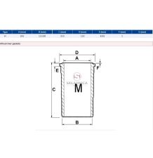 TULEJA CYLINDRA MWM 105.00  5A  TD226-B [CXM062-S]