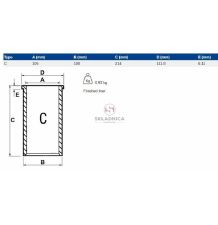 TULEJA CYLINDRA MWM 105.00 D226 SUCHA [CXM066]