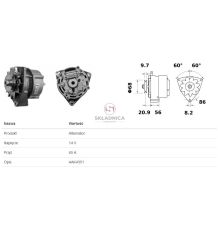 ALTERNATOR GOPART 14V 65AH [CXM692-G]