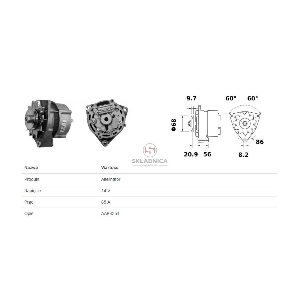ALTERNATOR MAHLE IA0499 [CXM692-I]