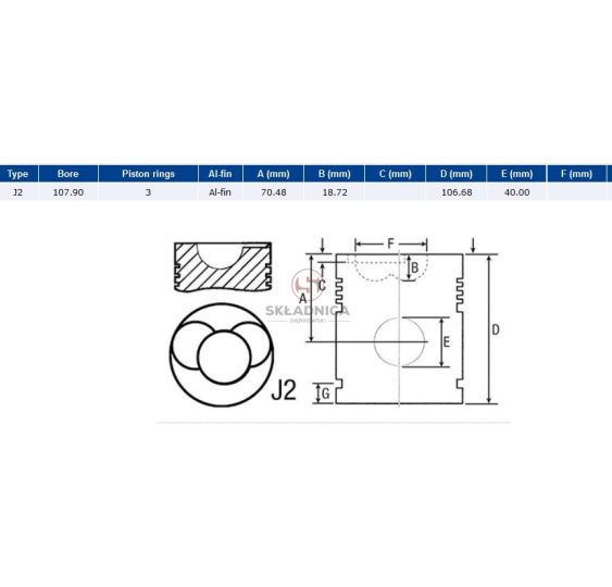 TŁOK 108.00 3-P FI-40 SISU 620D [CXS040]