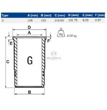 TULEJA CYLINDRA 108.00 SISU  Lc-218 [CXS061]