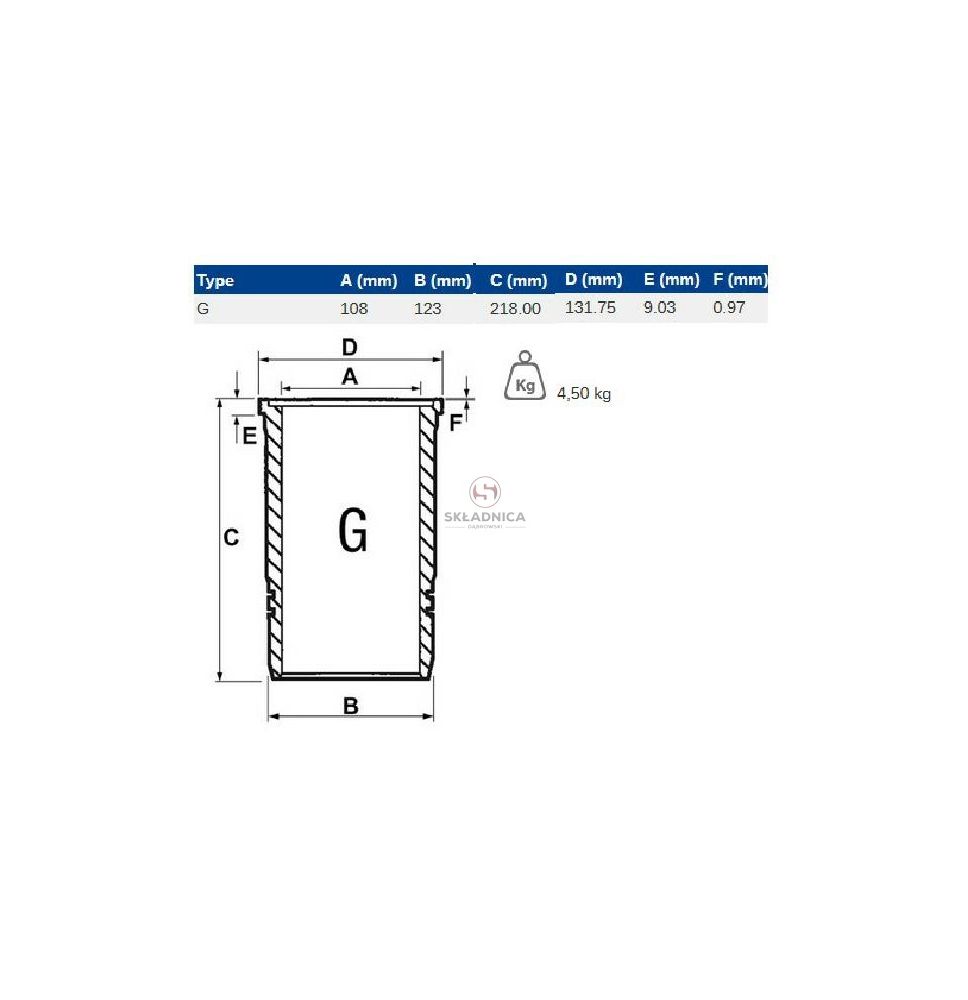 TULEJA CYLINDRA 108.00 SISU  Lc-218 [CXS061]