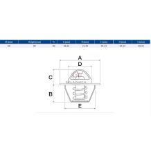TERMOSTAT @ 60 MM  TEMP.  83C [CXS564]