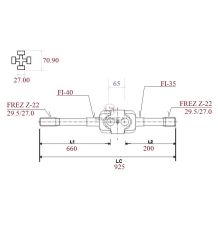 PÓŁOŚ KPL.  27* 70,9  L-925 [CYC116]