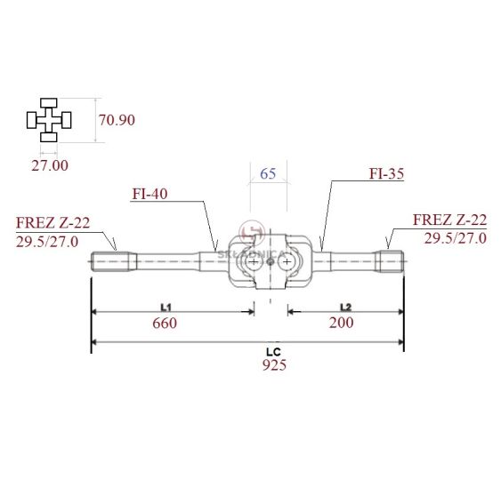PÓŁOŚ KPL.  27* 70,9  L-925 [CYC116]
