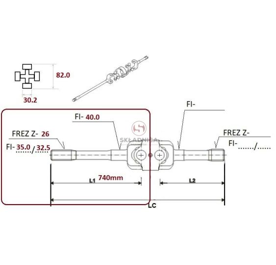 PÓŁOŚ (30.00* 80.00) WIDEŁKI L-740 [CYC123]