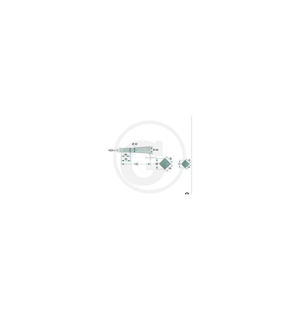 ZĄB ŁADOWACZA L-980  M28*1.5  PROSTY [DK038]