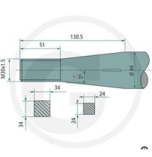 ZĄB ŁADOWACZA L- 810  M30*2,0  PROSTY [DK051]