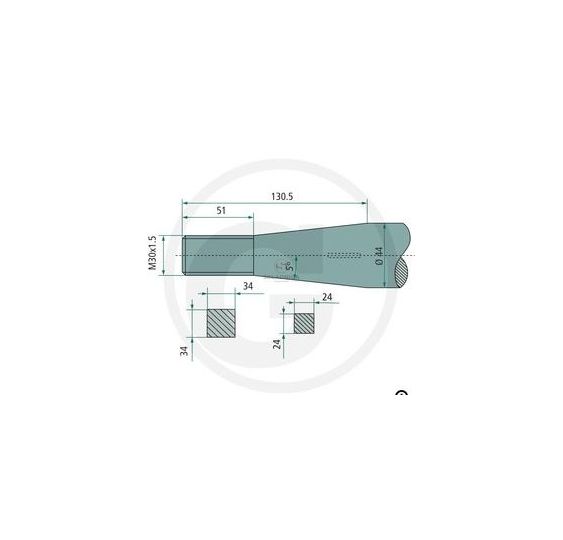 ZĄB ŁADOWACZA L- 810  M30*2,0  PROSTY [DK051]