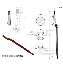 ZĄB ŁADOWACZA L- 815  M22*1,5  WYGIĘTY [DK053]