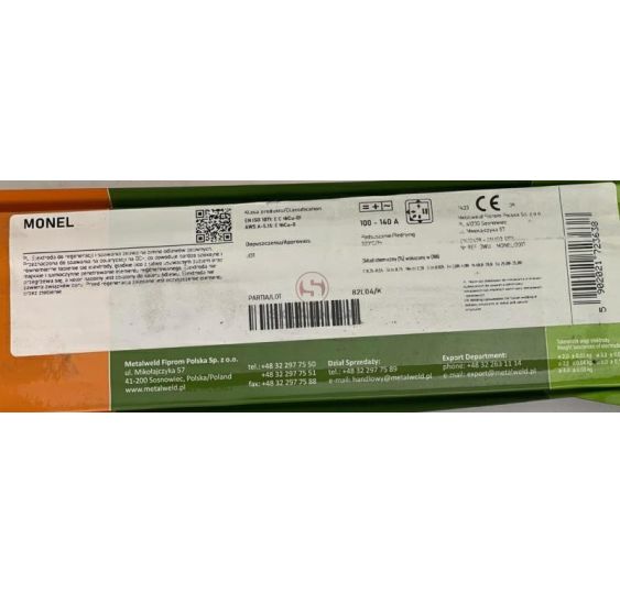 MONEL NI-CU  ELEKTRODA  FI  2.50  90SZT/ [EL1225]