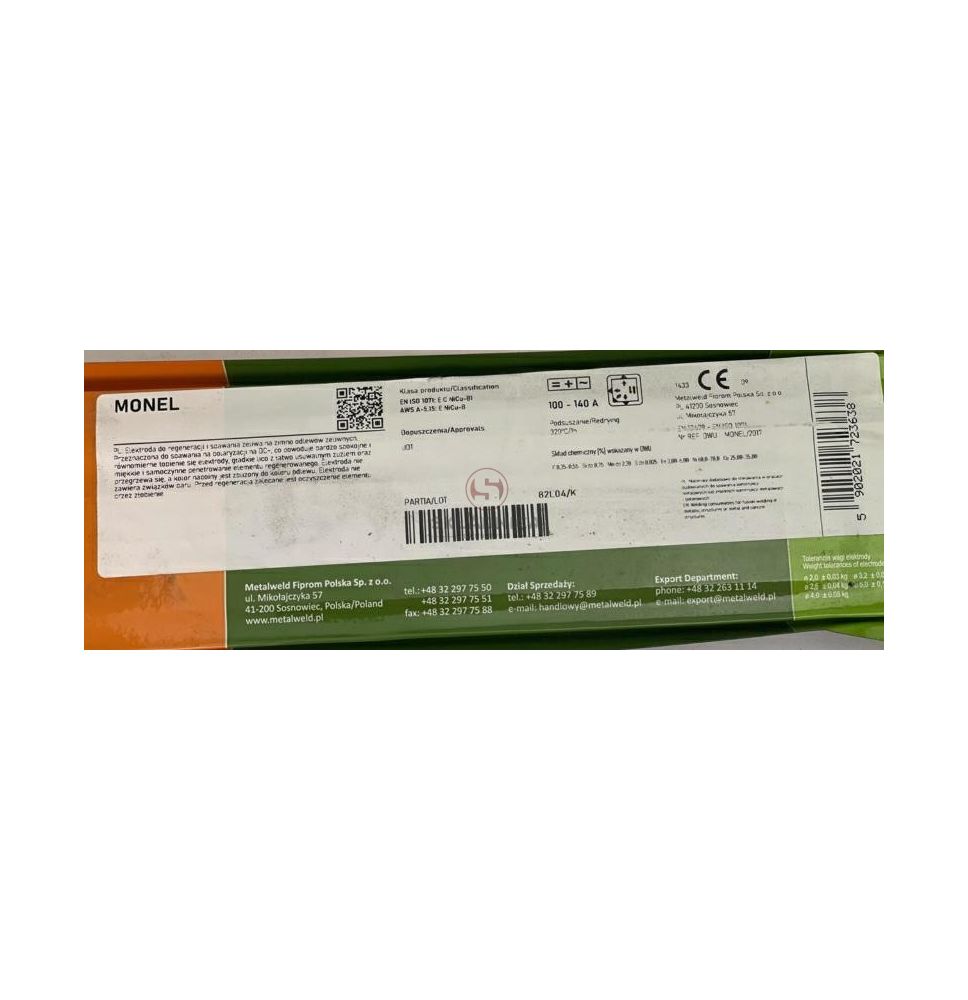 MONEL NI-CU  ELEKTRODA  FI  4.00  40SZ/2 [EL1240]