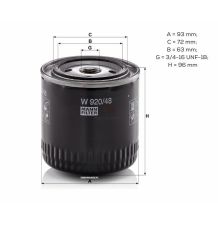 FILTR OLEJU  3/4-UN H-85  FI-93 [FI104085]