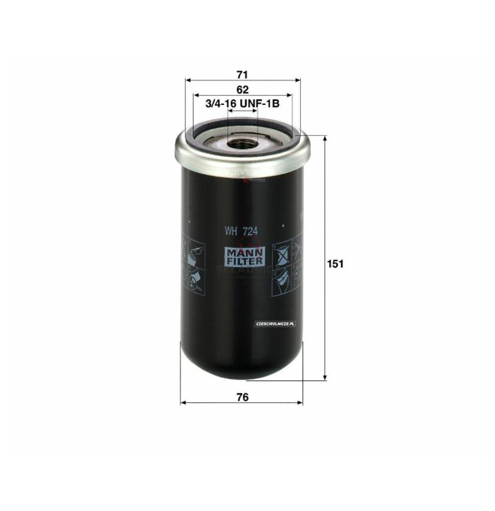 FILTR OLEJU WH724 [FI404089]