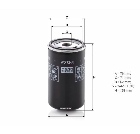 FILTR HYD. 3/4"-16UN   H-140  FI-75/UZ-7 [FI404138]