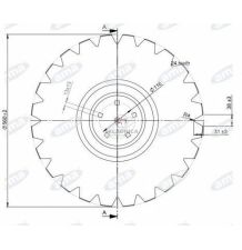 TALERZ  560 OTW-5  116  PRZEGIĘTY  AMA [GB098-AMA]