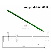 OŚ BRONY TALERZOWEJ  30X30X1500 M27*2 [GB111]