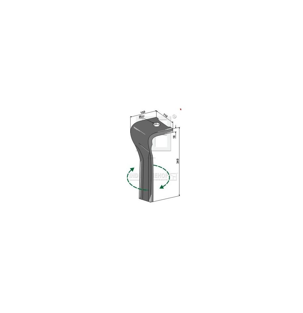 ZĄB BRONY AKTYWNEJ  L-340 PRAWY [GBP002]