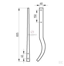 FARMET GRZĄDZIEL 25X60X835 5140-10835 [GKF009]