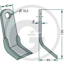 BIJAK  130*40*8  FI 16,5   MULCZARKA FER [GMF001]