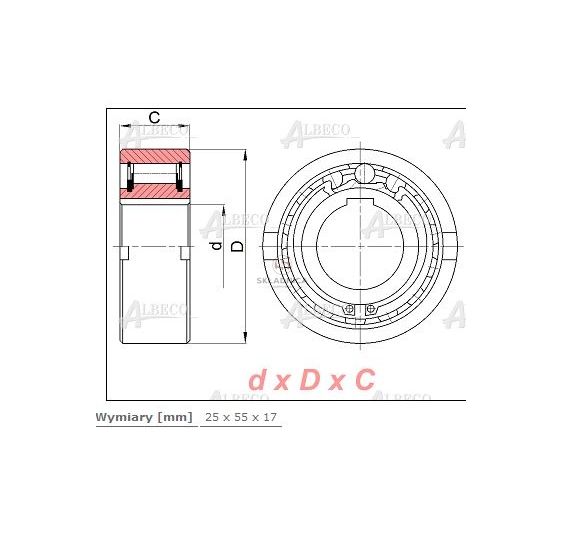 ŁOŻYSKO OŁT029.25/55A [GS230]
