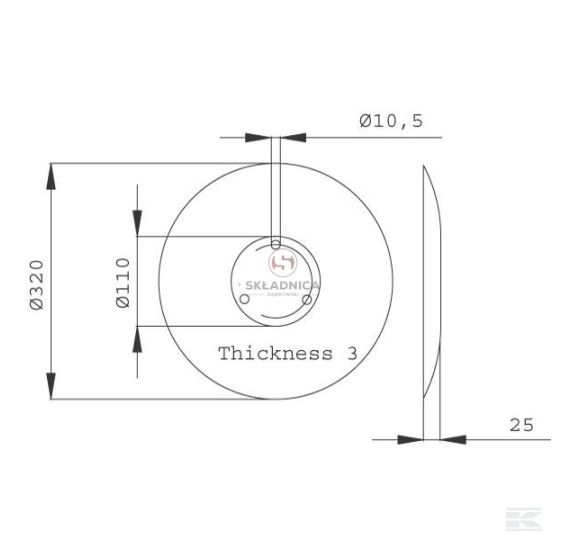 TALERZ REDLICY D-320  AMAZONE D9 [GSA072]