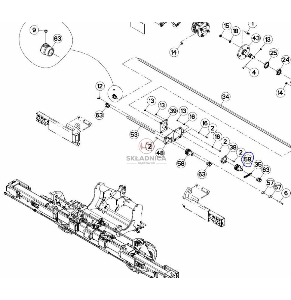 KOŁO ŁAŃCUCH. Z-15 Z PIASTĄ [GSU021]
