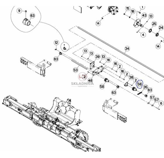 KOŁO ŁAŃCUCH. Z-15 Z PIASTĄ [GSU021]