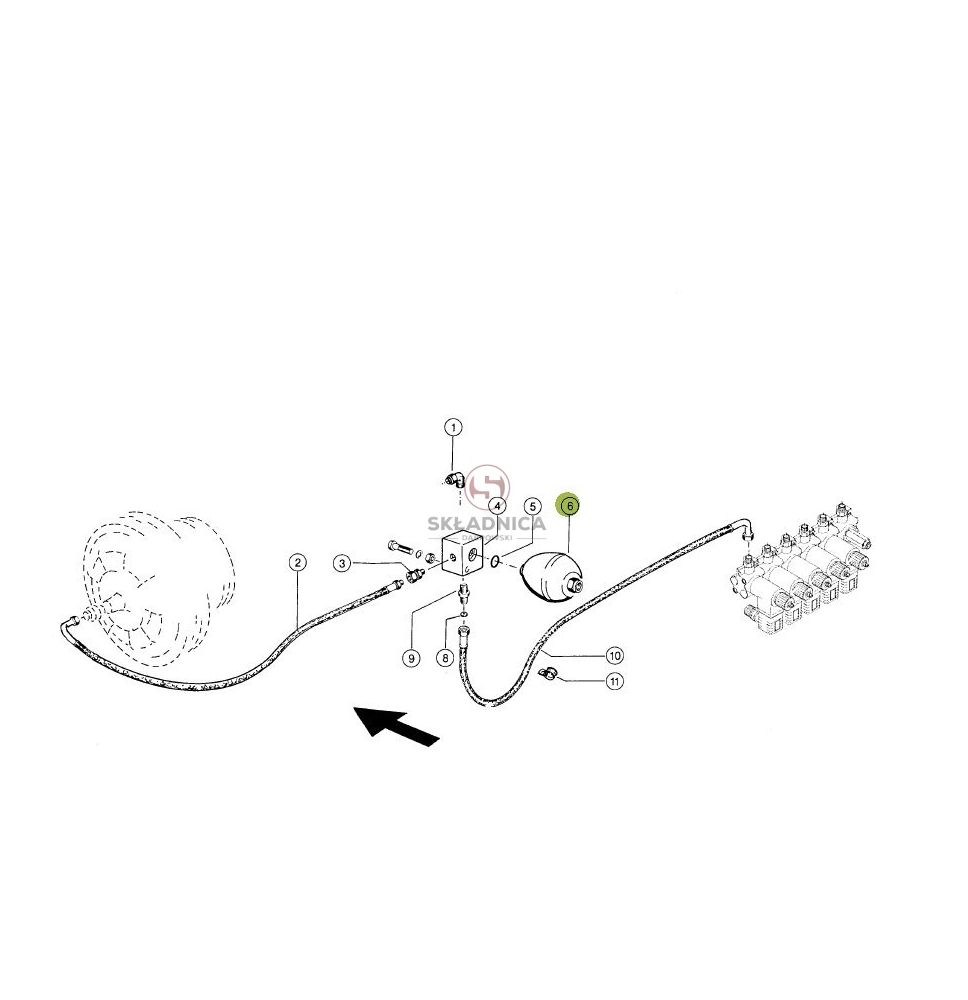 AKUMULATOR HYD.  0,16L  M14x1.5  OKRĄGŁY [HAK016]