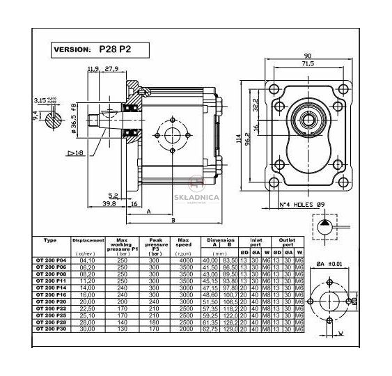 POMPA ALHP2-B0-X-16-T0-E1-FS [HP07-091-A]