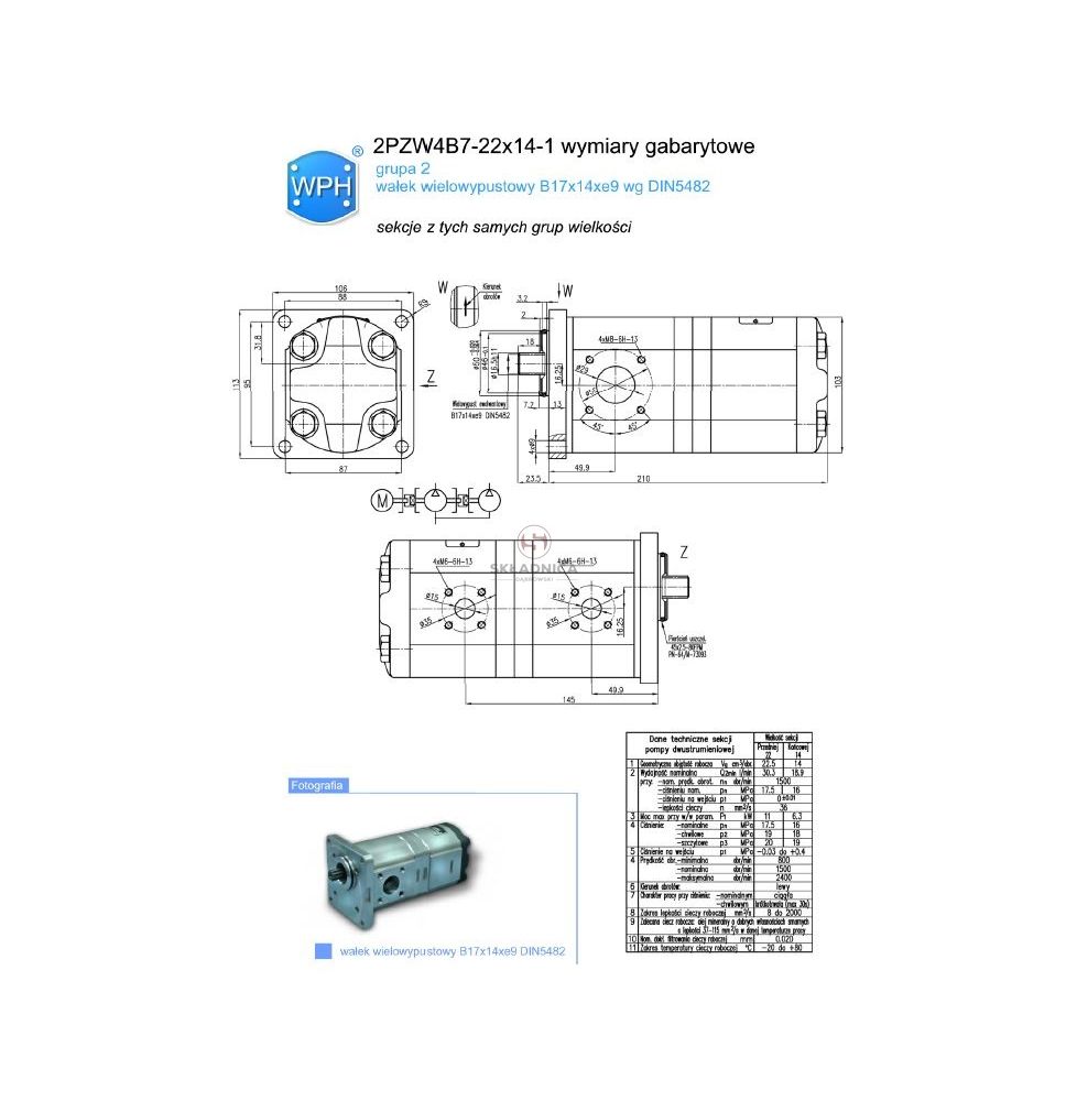 POMPA WPH 2PZW4B7-26x14-1 [HP10-021-W]