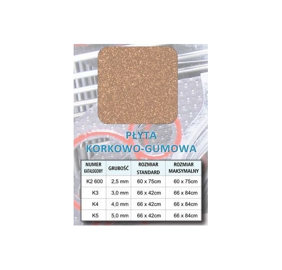 PŁYTA KORKOWO-GUMOWA 2.5MM 600x750 [IN048]