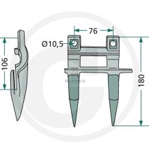 BAGNET PODWÓJNY     NH   CASE [KCH003]