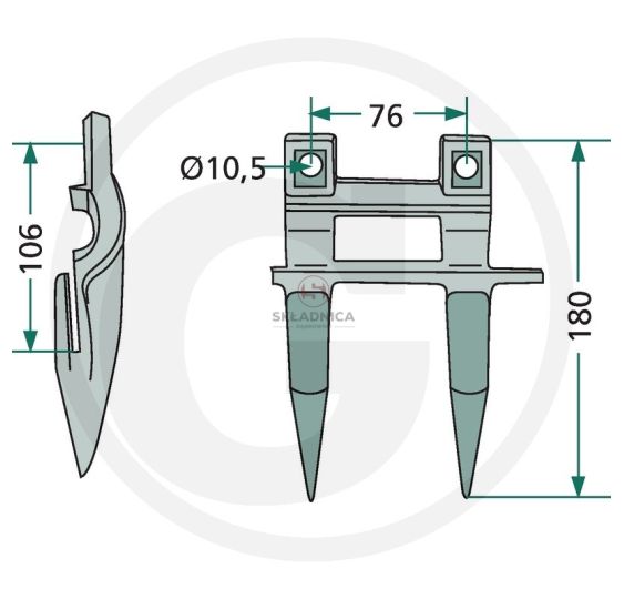 BAGNET PODWÓJNY     NH   CASE [KCH003]