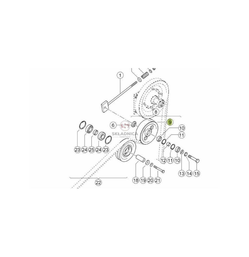 KOŁO PASOWE GŁADKIE FI-160 SZER40  FI-40 [KCL000107]