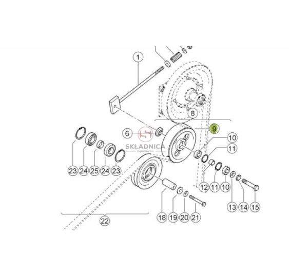 KOŁO PASOWE GŁADKIE FI-160 SZER40  FI-40 [KCL000107]