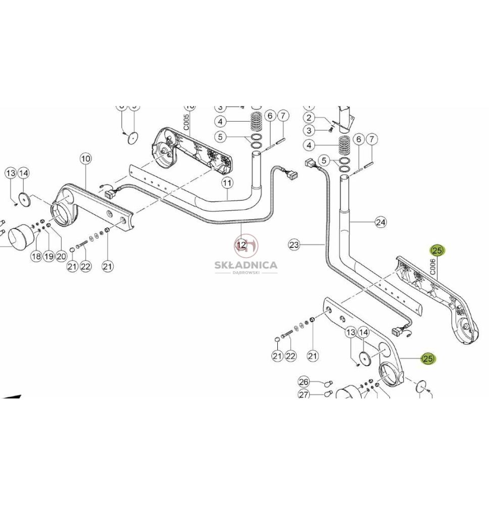 OBUDOWA LAMPY TYNEJ PRAWEJ [KCL000282-P]
