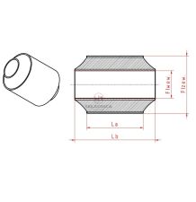 TULEJA  20*45*30 METAL.-GUMOWA   WZMOCNI [KCL050111-W]