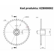 KOŁO ŁAŃCUCHOWE Z-39 [KZB000002]