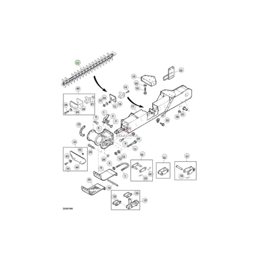 ŁAŃCUCH AZ101808/AH162058 [ŁGE038-KPL-D]