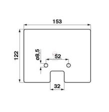 ODCINEK ŁANCUCHA 38,4VB  ŁAPKA 642644 [ŁGE044]