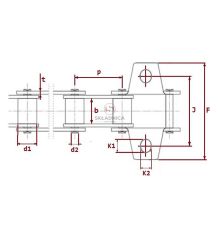 ŁAŃCUCH CA550V K1 CO2-4 [ŁGG027-A]