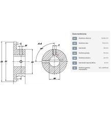 KOŁO ŁAŃCUCH.  1/2" 08B-1  Z-13 Fi-25 mm [ŁKB013-25]