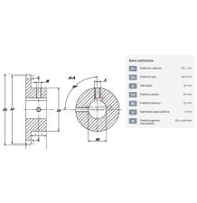 KOŁO ŁAŃCUCH.  1/2" 08B-1  Z-16  - 25 mm [ŁKB016-25]