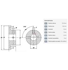 KOŁO ŁAŃCUCH.  5/8" 10B-1  Z-20   FI-25 [ŁKC020-25]
