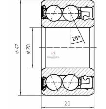 ŁOŻYSKO 20.00 * 47.00 * 26 [ŁO3204-SPEC]