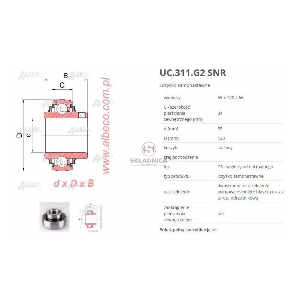 ŁOŻYSKO SAM.  55.00*120.00* 34.00/66.00  [ŁOS559]