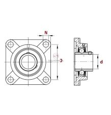 ZESPÓŁ ŁOŻYSKOWY FI-50.00  UCF 310 [ŁOZ06-500N]