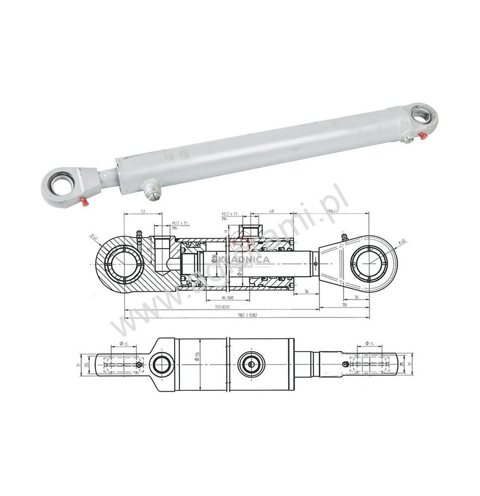 CYLINDER CJ-2F-63/36/500Z+U [ŁT000005]